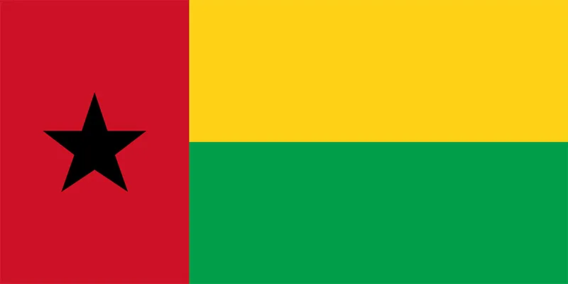 Flag Guinea Bissau international driving permit